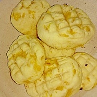 卵なし‼薄力粉で甘夏メロンパンクッキー